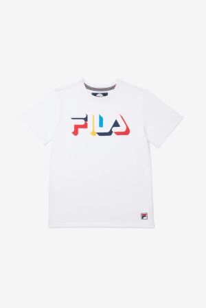 FILA Shadow Tee Shirts White,Kids Clothing | CA.XCKDMV074